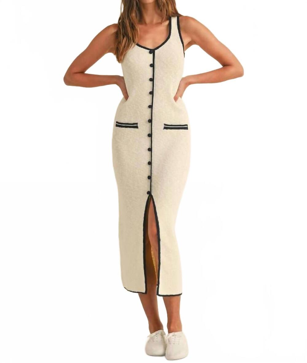 NEW MABLE priscilla midi dress in cream